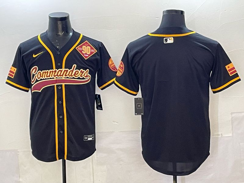 Men 2025 Nike Washington Commanders Blank black 3th generation Limited NFL Jersey 03